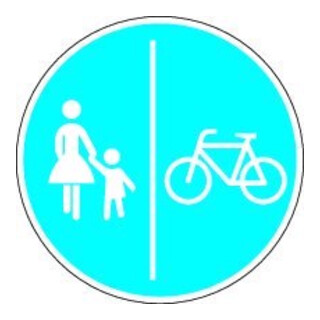 VKZ.241-31 Ronde 600mm getrennter Fuß-u.Radweg RAL-Gütezeichen Folie RA2