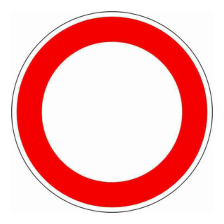 VKZ.250 Ronde 600mm RAL2 Durchfahrt Verboten