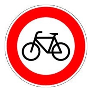 VKZ.254 Ronde 600mm Interdiction aux cyclistes RAL-Gütezeichen film RA2