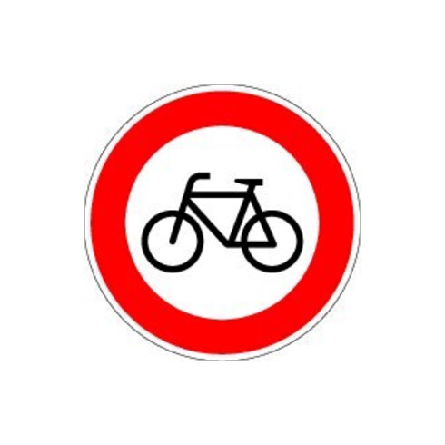 VKZ.254 Ronde 600mm Interdiction aux cyclistes RAL-Gütezeichen film RA2