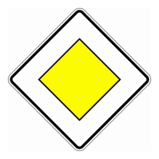 VKZ.306, 600x600mm Vorfahrtstraße RAL-Gütezeichen Folie RA2