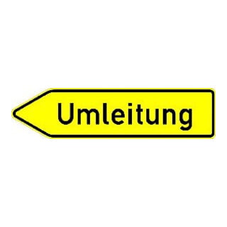 VKZ.454-10, 1250x350mm Umleitung linksweisend RAL-Gütezeichen Folie RA1