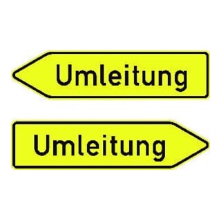 VKZ.454-40, 1250x350mm Umleitung doppelseitig RAL-Gütezeichen Folie RA2