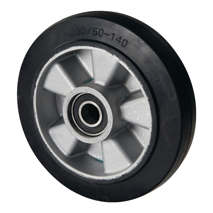 Volant en caoutchouc massif D.200mm moyeu L.55mm jante en fonte pour transpalette PFAFF 2014