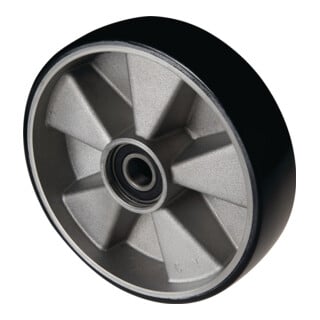 Volant polyuréthane L.moyeu 43 mm l.roue 50 mm D.roue 200 mm