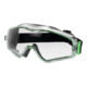 Vollsichtbrille 6x3 EN 166,EN 170 Rahmen gunmetallic/grün,Scheibe klar PC-1