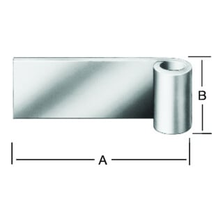 VORMANN Anschweißband L 100mm,H 45mm,S 6mm zum Anschweißen Eisen blank