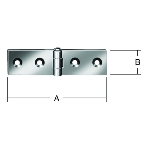 VORMANN Bande de table, L 120 mm, l 20 mm acier galvanisé