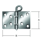 VORMANN Charnière à coulisse B90xH60mm brute pliée