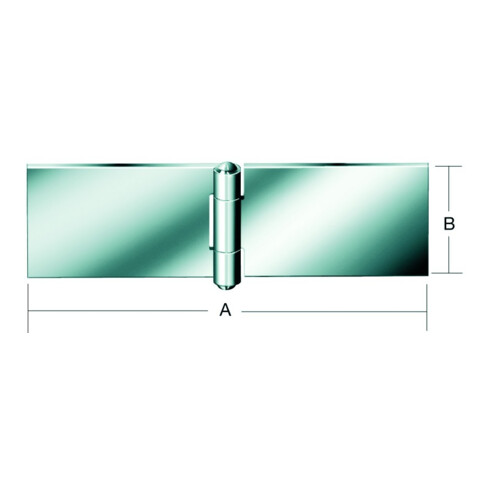 VORMANN Charnière de meuble L 100mm, l 32mm fer