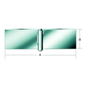 VORMANN Charnière de meuble L 100mm, l 32mm fer