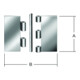 VORMANN Charnière de porte angulaire B63xH63mm, inox roulé, inoxydable-1