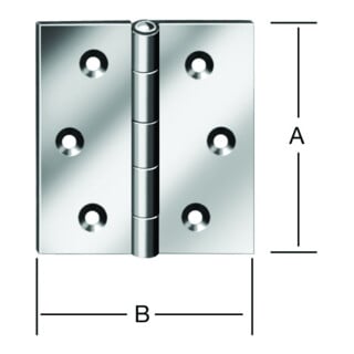 VORMANN Charnière de porte angulaire L60xH60mm, galvanisée roulée
