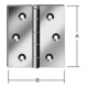 VORMANN Charnière de porte angulaire L70xH70mm, roulée, inoxydable, anti-rouille-1
