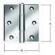 VORMANN Charnière de porte B85xH90mm roulée inoxydable, inox-1