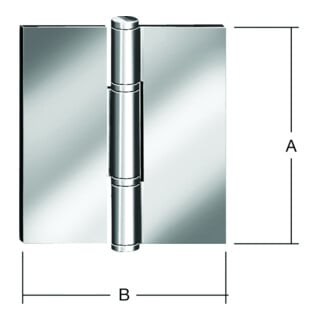VORMANN Charnière de porte B85xH90mm roulée inoxydable, inox