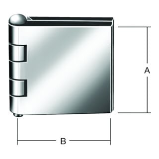 VORMANN Charnière de porte de chariot angulaire B60xH60mm, non percée brute