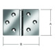 VORMANN Charnière de porte large B60xH40mm, galvanisée roulée-1