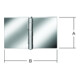VORMANN Charnière de porte large, B90xH60mm roulée, acier inoxydable, inoxydable-1