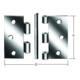 VORMANN Charnière de porte robuste B63xH63mm, roulée inoxydable, inox-1