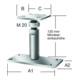 Vormann chaussure de support de plate-forme 150x70/70x80mm STA galv. bleu galv. z.Schr.-1
