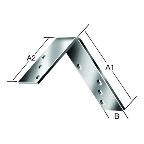 VORMANN Chaussures à poutres 100x75x30x3mm Acier inoxydable, inox