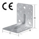 VORMANN Connecteur d'angle 105 x 105 x 90 mm avec CE, acier galvanisé-1