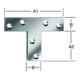 VORMANN Connecteur plat en T 70 x 16 x 52 x 1,5 mm acier galvanisé-1
