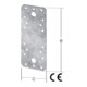 VORMANN Connecteur plat version lourde 136x55x2,5 mm acier CE-1