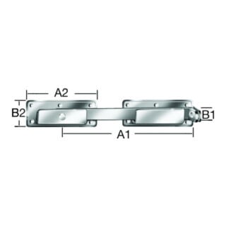 Vormann double gate throw over L/R utilisable Total L.340xLargeur 30mm Bolz.dop.gel.