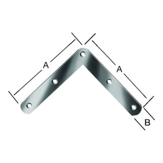 VORMANN Équerre d’angle de porte L 100 x H 100 mm extrémités arrondies acier galvanisé