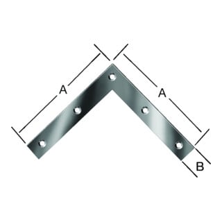 VORMANN Équerre d'angle pour porte L 100 x H 100 mm extrémités droites acier galvanisé