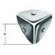 VORMANN Équerre de caisse forme haute H28, S0,8 acier galvanisé-1