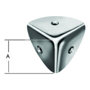 VORMANN Équerre de caisse forme haute H28, S0,8 acier galvanisé