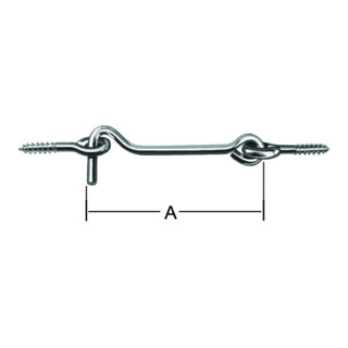 VORMANN Équerre de chaise avec œillet, 120 mm inoxydable, inox