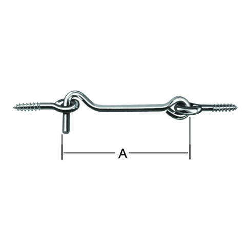 VORMANN Équerre de chaise avec œillet, 120 mm inoxydable, inox