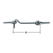 VORMANN Équerre de chaise avec œillet, 120 mm inoxydable, inox