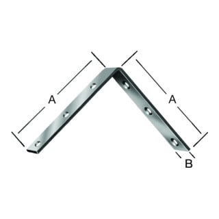 VORMANN Équerre pour chaise 100x100x20mm acier, galvanisé