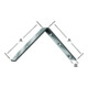 VORMANN Équerre pour chaise 100x100x20mm acier, galvanisé-1