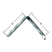 VORMANN Équerre pour chaise 100x100x20mm acier, galvanisé