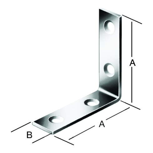 VORMANN Équerre pour chaise 50x50x15mm acier, galvanisé