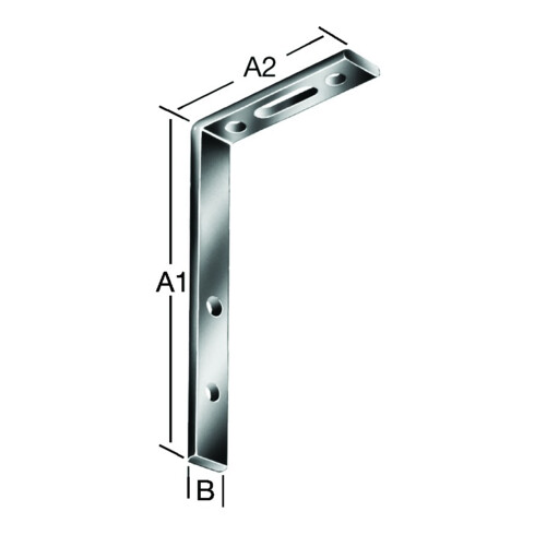 VORMANN Équerre pour rideaux 180x55x17x3,5mm acier galvanisé
