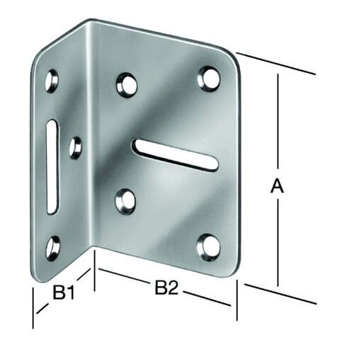 VORMANN Équerre réglable 70x50x35x2mm Acier, galvanisé