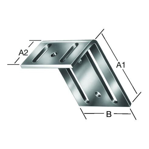 VORMANN Équerre réglable 75x35x65x3,5mm acier, galvanisé