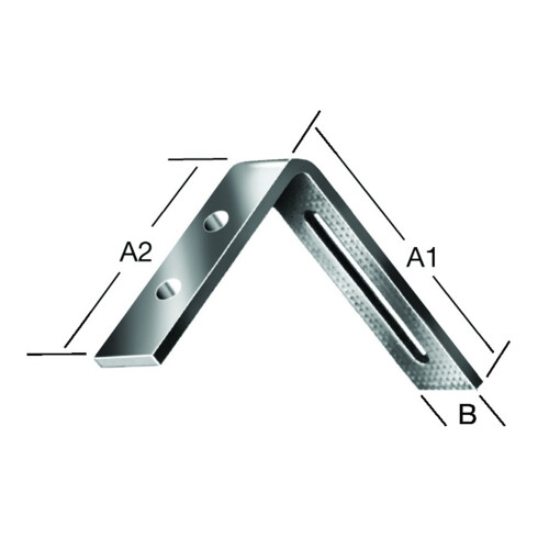 VORMANN Équerre réglable 80x65x20x4mm acier galvanisé