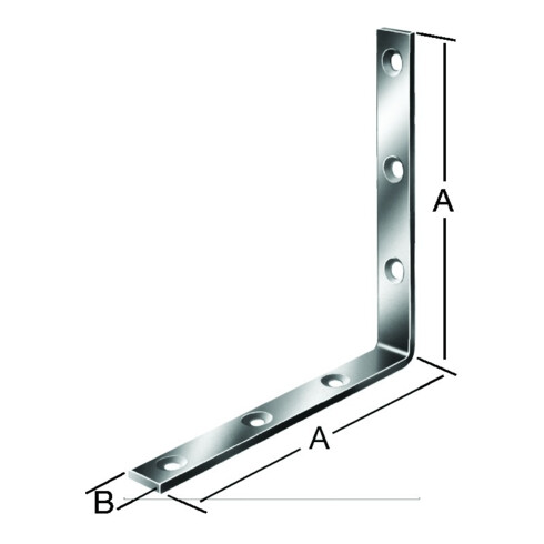 VORMANN Équerre renforcée 80x80x20x5mm acier galvanisé