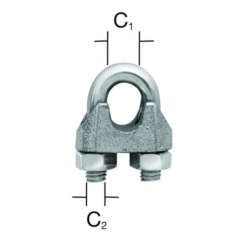 VORMANN Étrier en acier rond, diamètre 6 mm, acier galvanisé