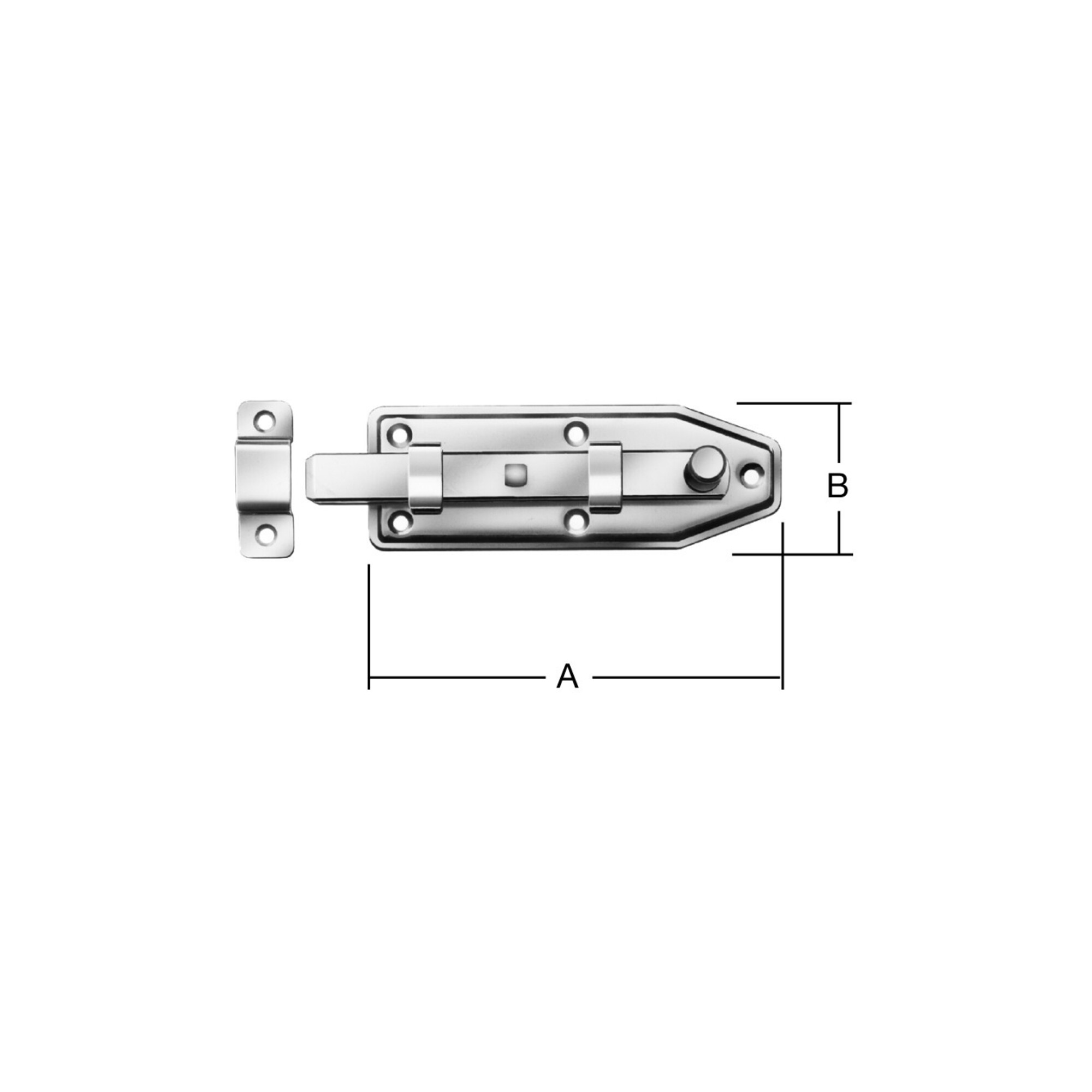 VORMANN Fensterriegel mit Schlaufe, gerade B30xL80xS1mm Edelstahl rostfrei