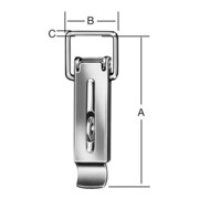 Vormann Fermeture à levier H.110mm L.37mm acier zingué avec possibilité de plombage