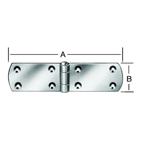 VORMANN Franz. Charnière en rouleau, avec goupille, L 250 mm acier zingué